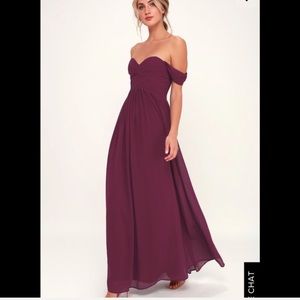 Lulus off the shoulder maxi dress